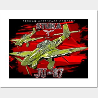 JU87 Stuka WW2 German Dive Bomber Aircraft Posters and Art